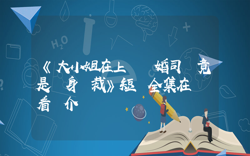 《大小姐在上 閃婚司機竟是隱身總裁》短劇全集在線觀看簡介插圖